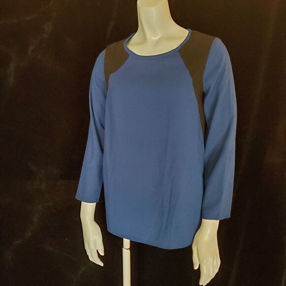 J. Crew Blue & Black Blouse (0) - Picture 1 of 5